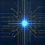 Cutting-Edge Technology Icon with abstract network
